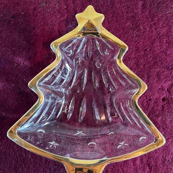 Vintage Mikasa Crystal Christmas Tree Candy Dishes Set of Two - Picture 3 of 9